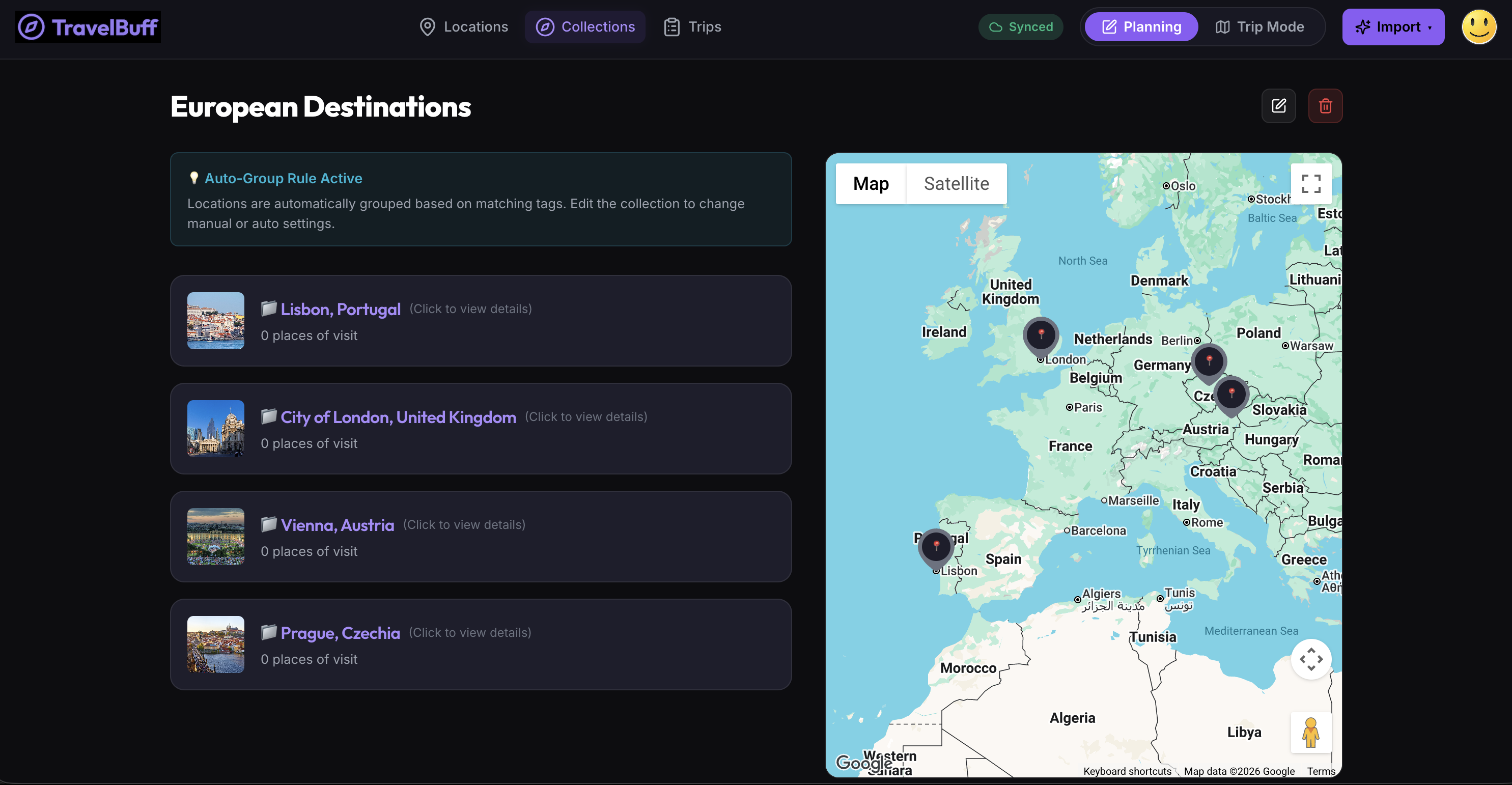 Master Collection Map View