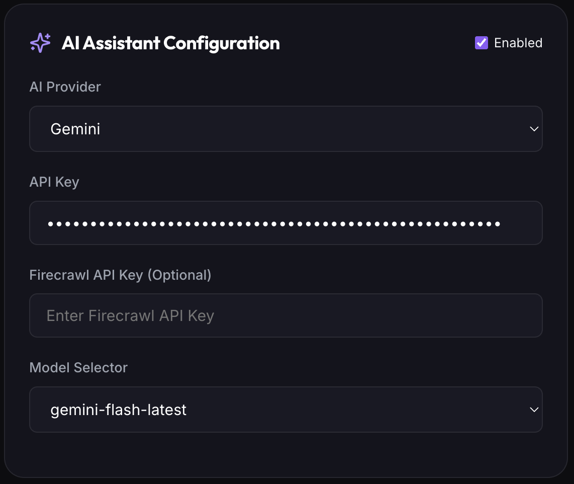 Multi-Model AI Provider Selector & Endpoint Setup